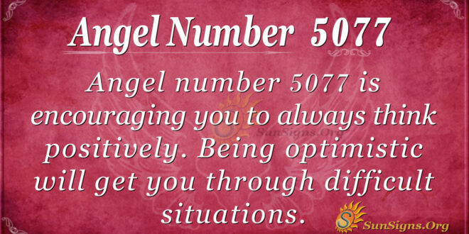 Angel number 5077