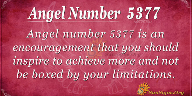 Angel number 5377