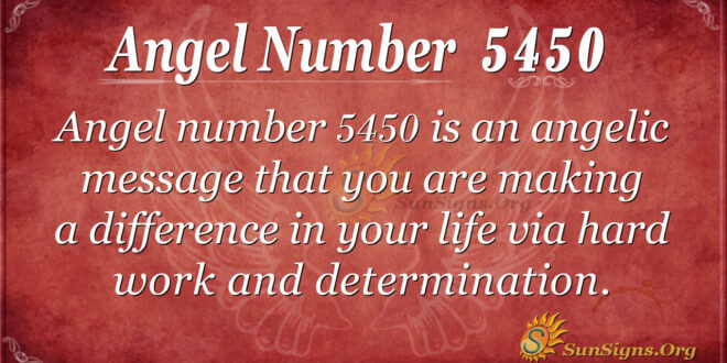 Angel number 5450