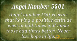 Angel number 5501