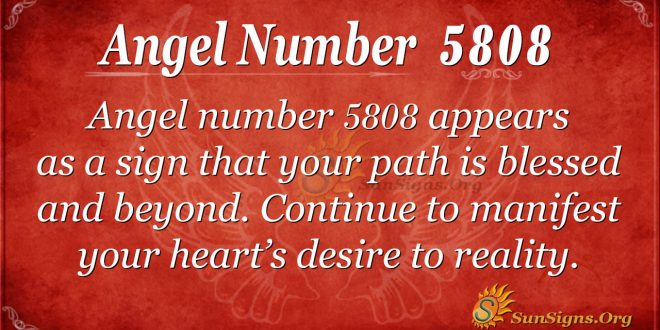 Angel number 5808