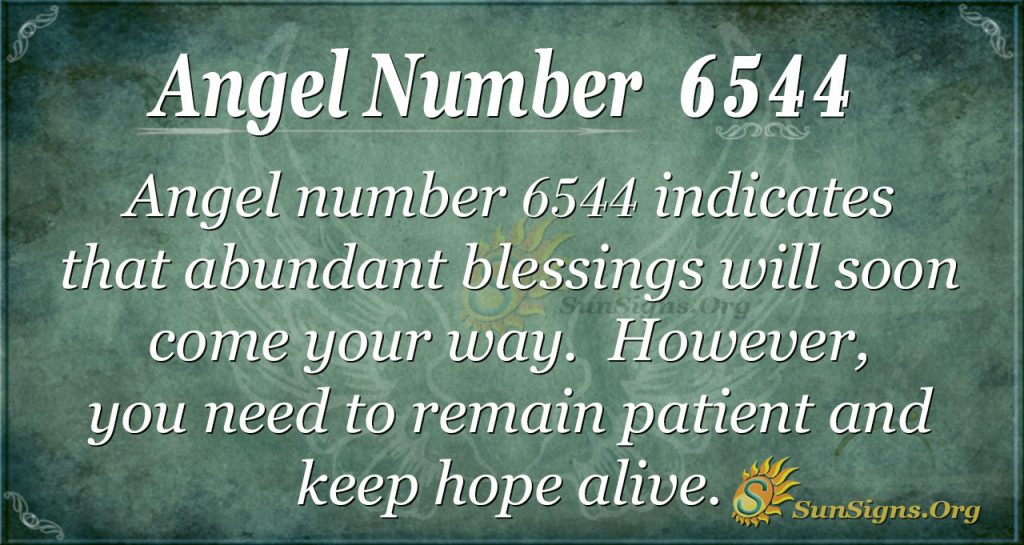 Angel number 6544