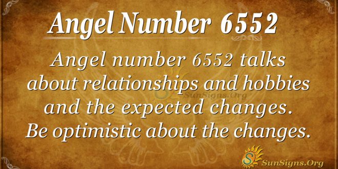 Angel number 6552