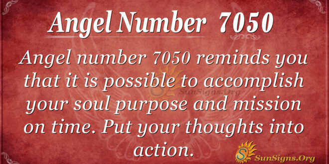 Angel number 7050