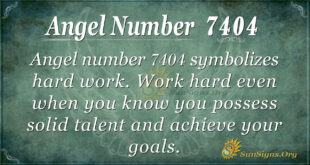 Angel number 7404