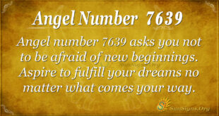 Angel number 7639