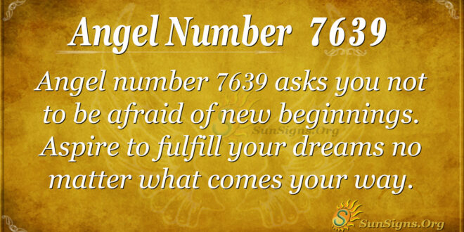 Angel number 7639