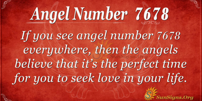 Angel number 7678