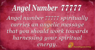 Angel number 77777