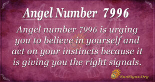 Angel number 7996