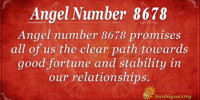 Angel number 8678