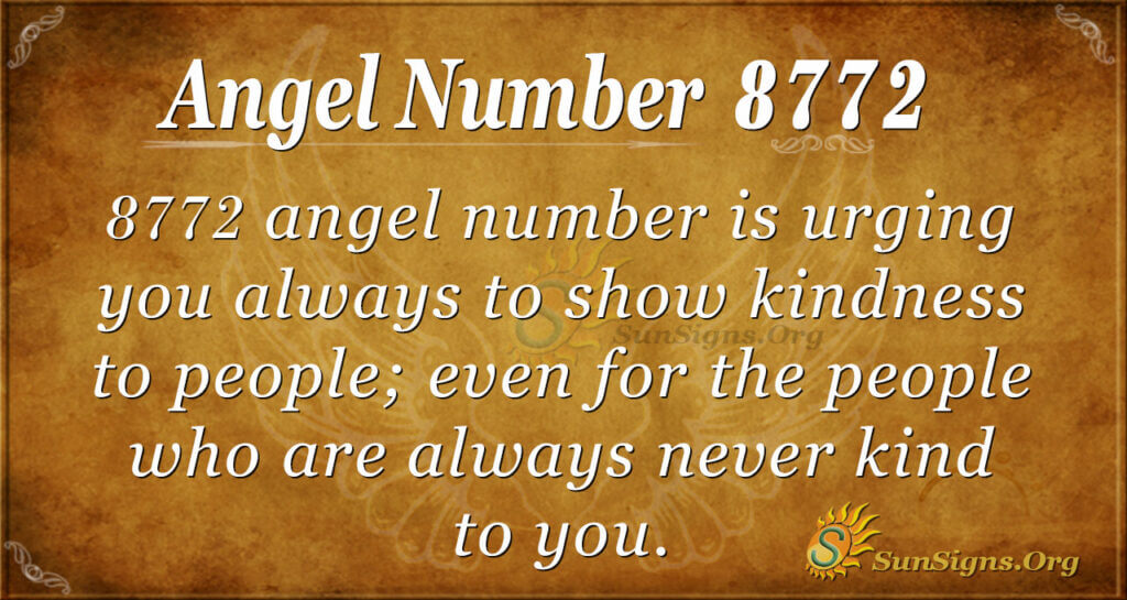 Angel number 8772