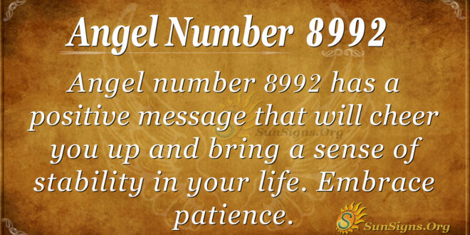 Angel number 8992