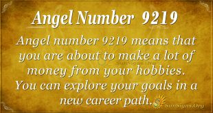 Angel number 9219