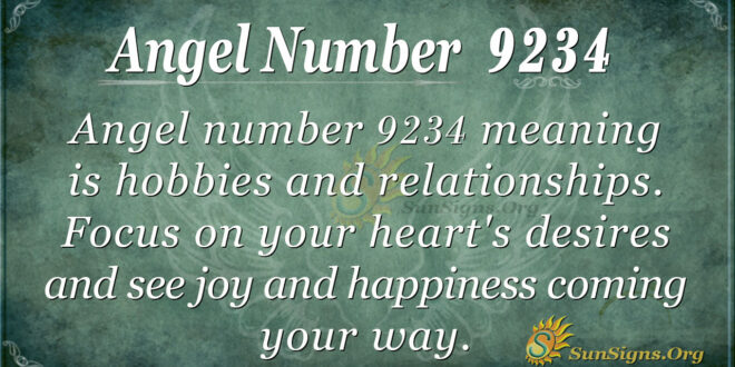 Angel number 9234