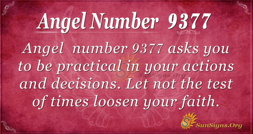Angel number 9377