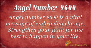 Angel number 9600