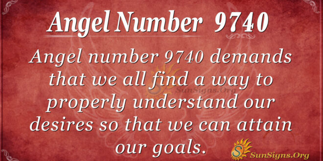 Angel number 9740