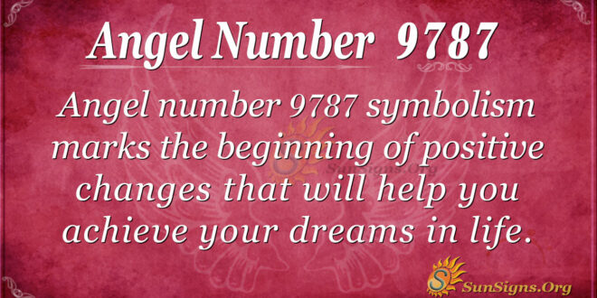 Angel number 9787