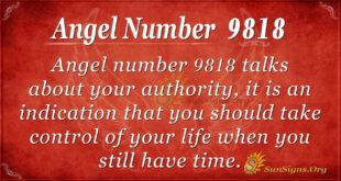 Angel number 9818