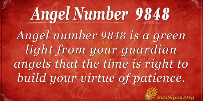 Angel number 9848