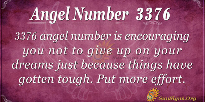 Angel number 3376