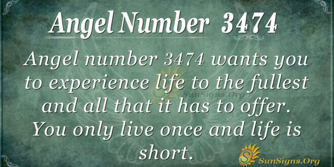 Angel number 3474
