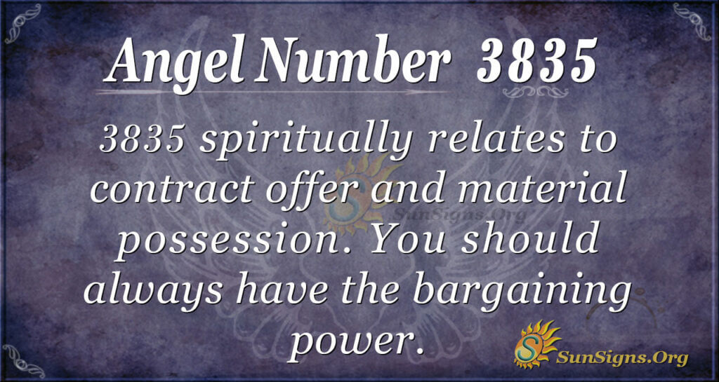 Angel number 3835