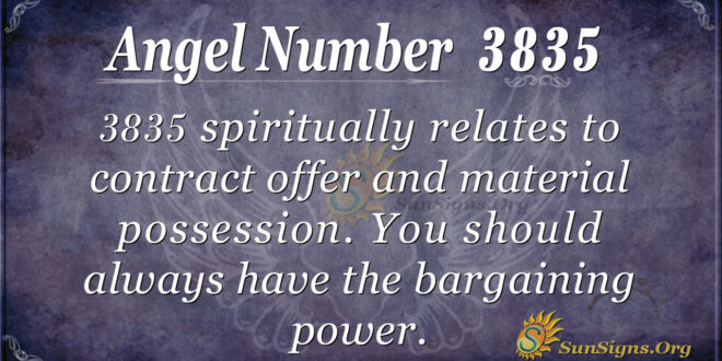 Angel number 3835