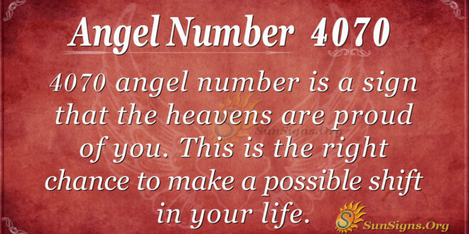 Angel Number 4070