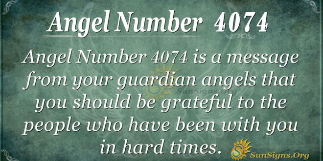 Angel Number 4074