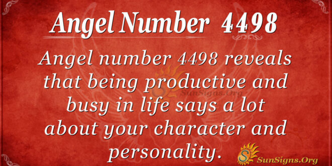 Angel number 4498