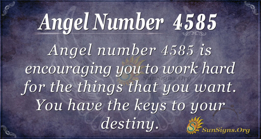 Angel number 4585