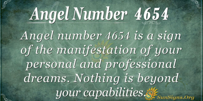 Angel number 4654