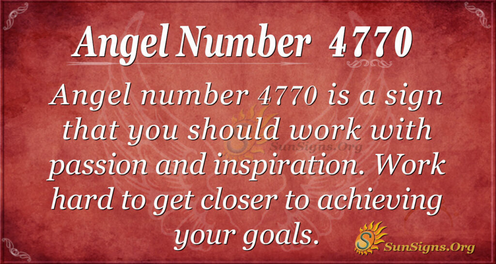 Angel number 4770