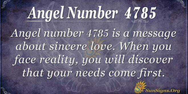 Angel number 4785
