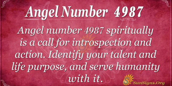 Angel number 4987