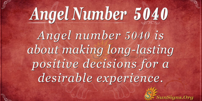 Angel number 5040