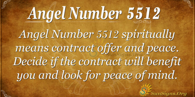 Angel number 5512