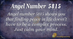 Angel number 5815