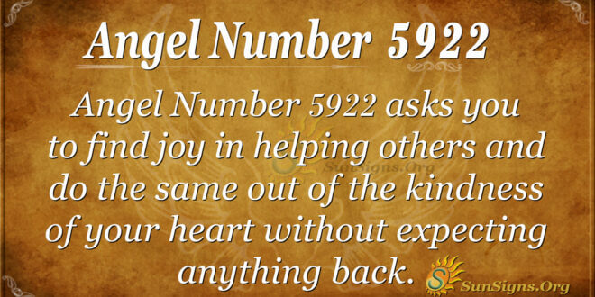 Angel Number 5922