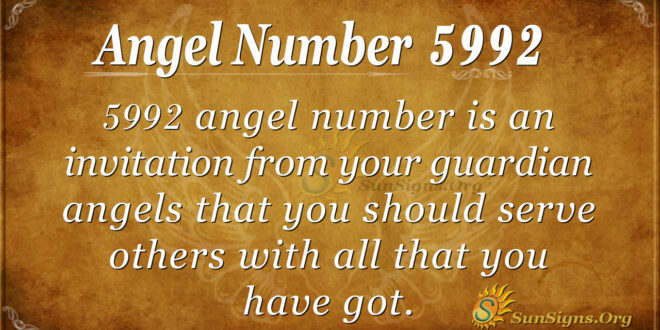 Angel Number 5992