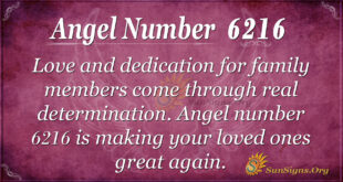 Angel number 6216