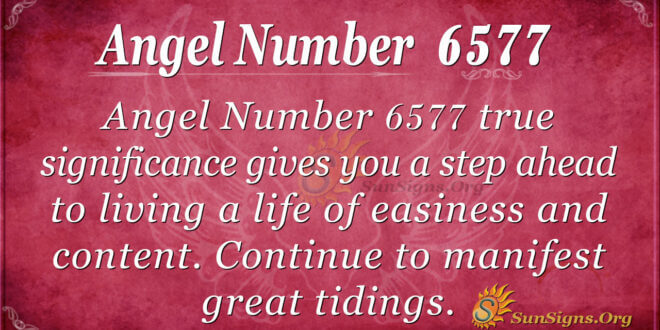 Angel number 6577