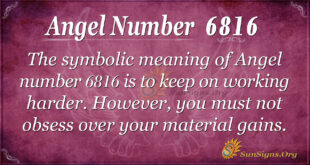 Angel number 6816