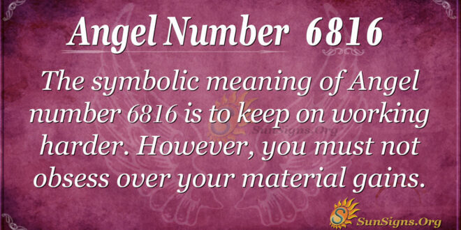Angel number 6816