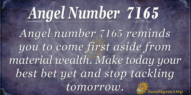 Angel number 7165