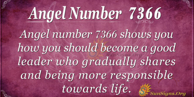 Angel number 7366