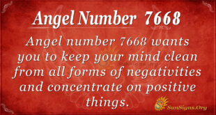 Angel number 7668
