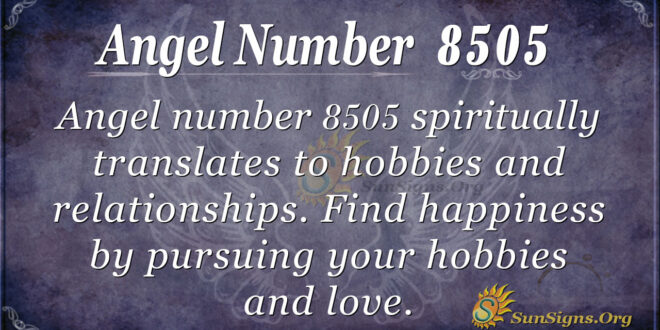 Angel number 8505
